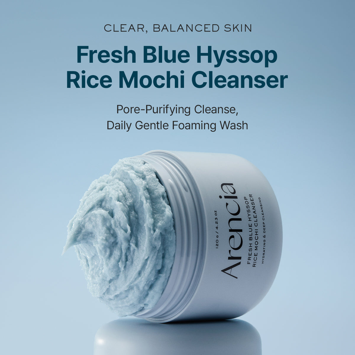 [Arencia] Fresh Blue Hyssop Rice Mochi Cleanser
