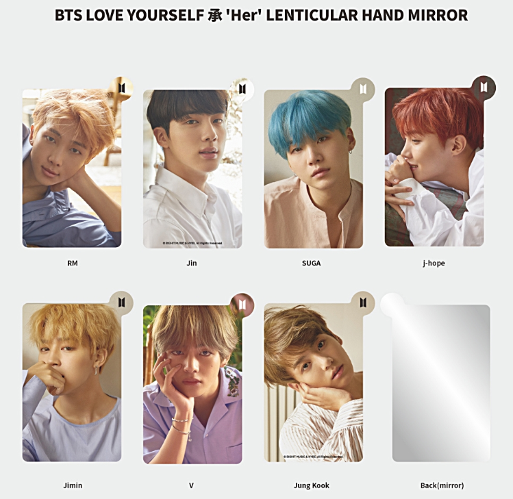 BTS JUNGKOOK, LOVE YOURSELF Her - Lenticulair & Handspiegel