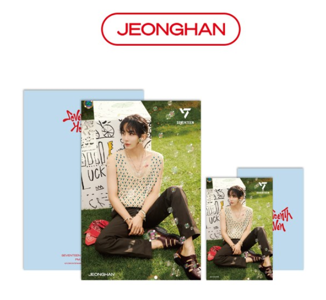 KPOP SEVENTEEN JEONGHAN, HEAVEN PM 2:14 Ver. - Lenticulair ansichtkaart & Mini Kaart