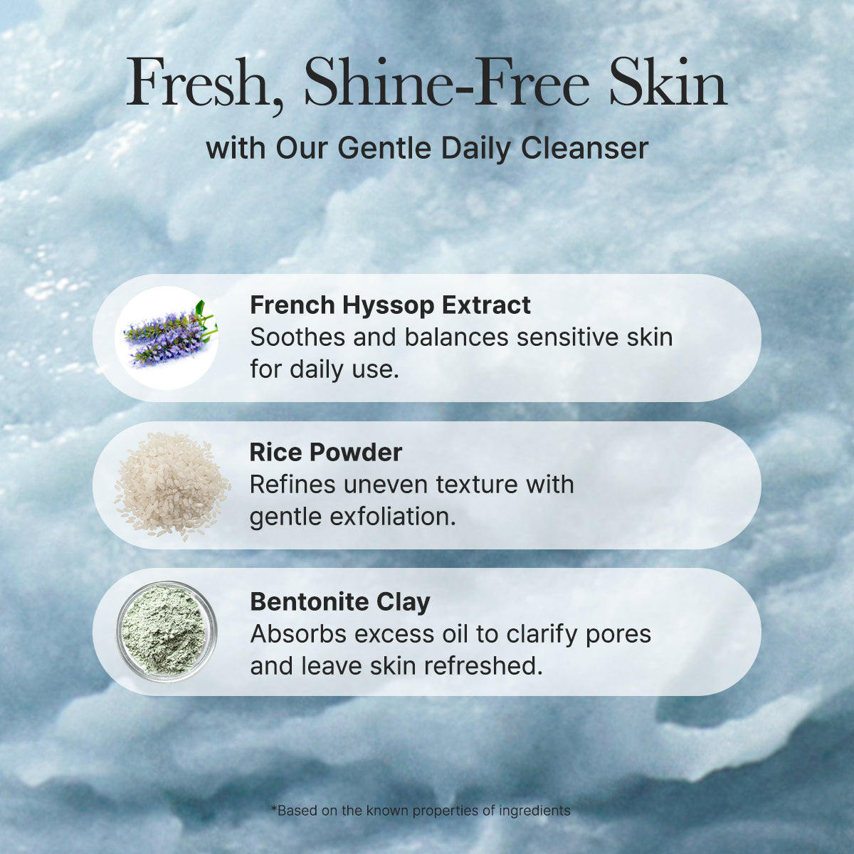 [Arencia] Fresh Blue Hyssop Rice Mochi Cleanser