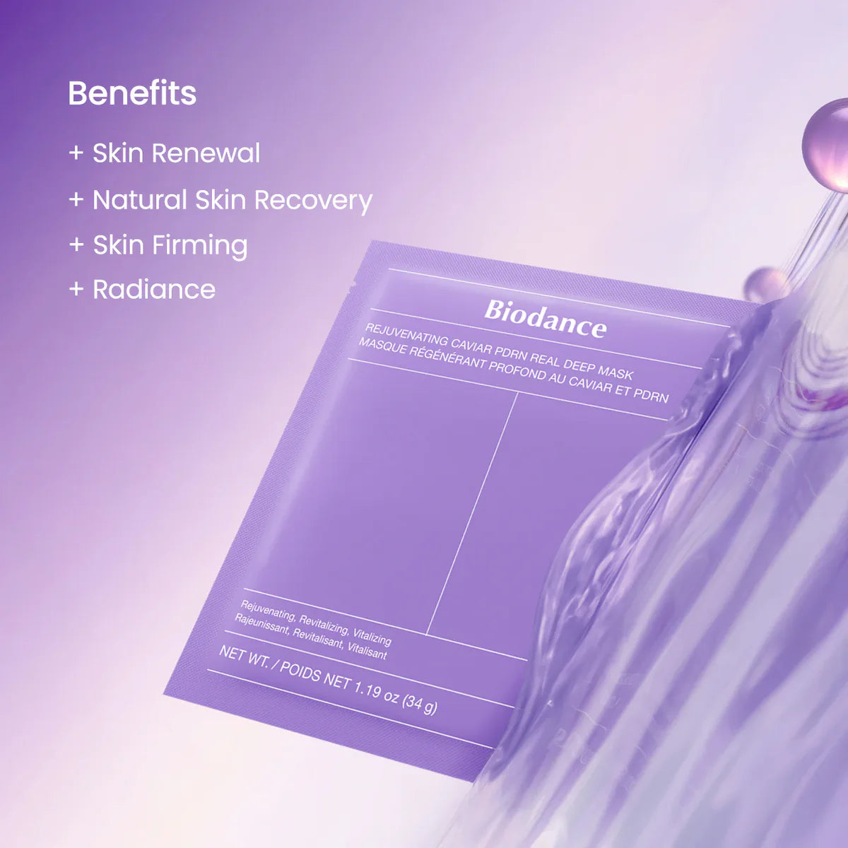 [Biodance] Rejuvenating Caviar PDRN Real Deep Mask (4 stuks)