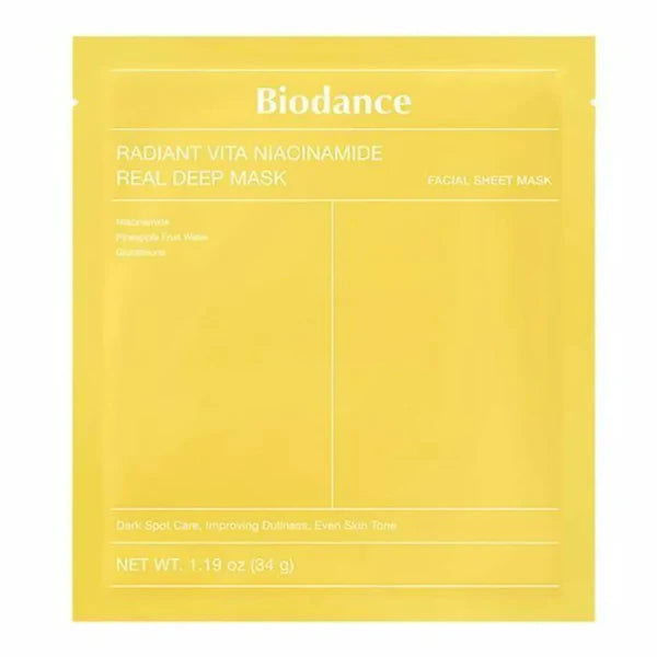 [Biodance] Radiant Vita Niacinamide Real Deep Mask (4 stuks)
