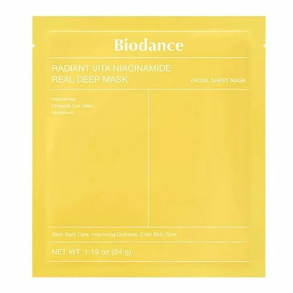 [Biodance] Radiant Vita Niacinamide Real Deep Mask (4 stuks)