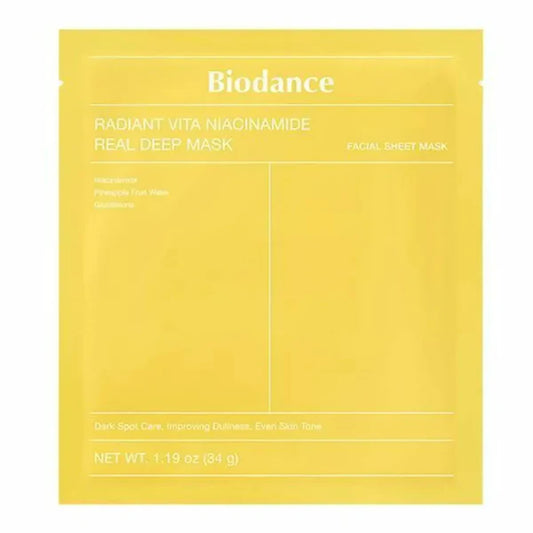 [Biodance] Radiant Vita Niacinamide Real Deep Mask (4 stuks)